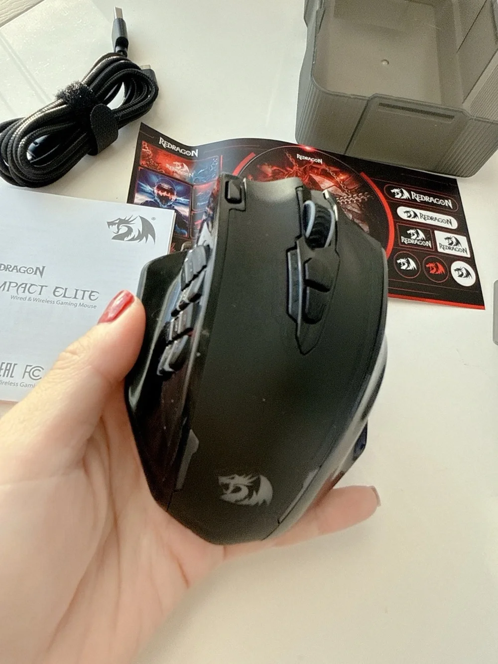 Redragon M913 Impact Elite Wireless Gaming Mouse, 16000 DPI Wired/Wireless RGB